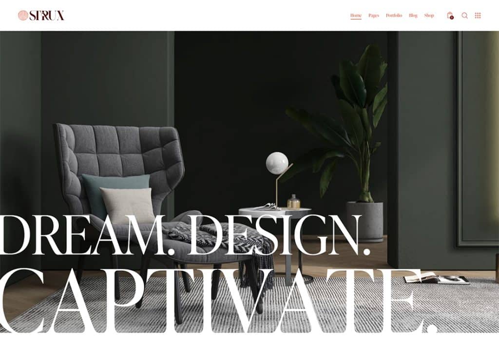 Strux - Temă WordPress pentru arhitectură și design interior