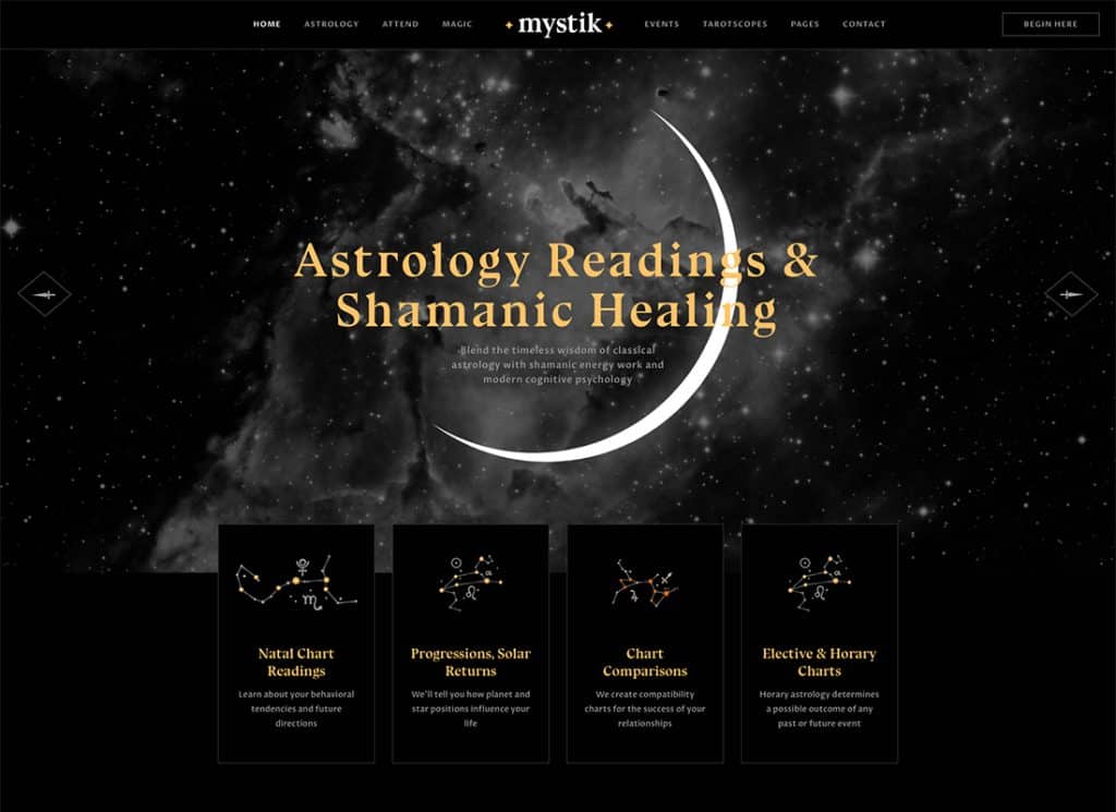 Mystik - Tema WordPress per astrologia e oroscopo esoterico