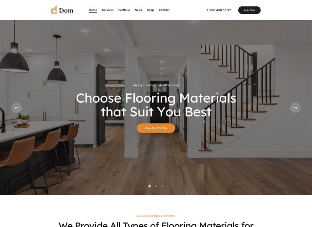 Dom — WordPress тема Elementor House Services