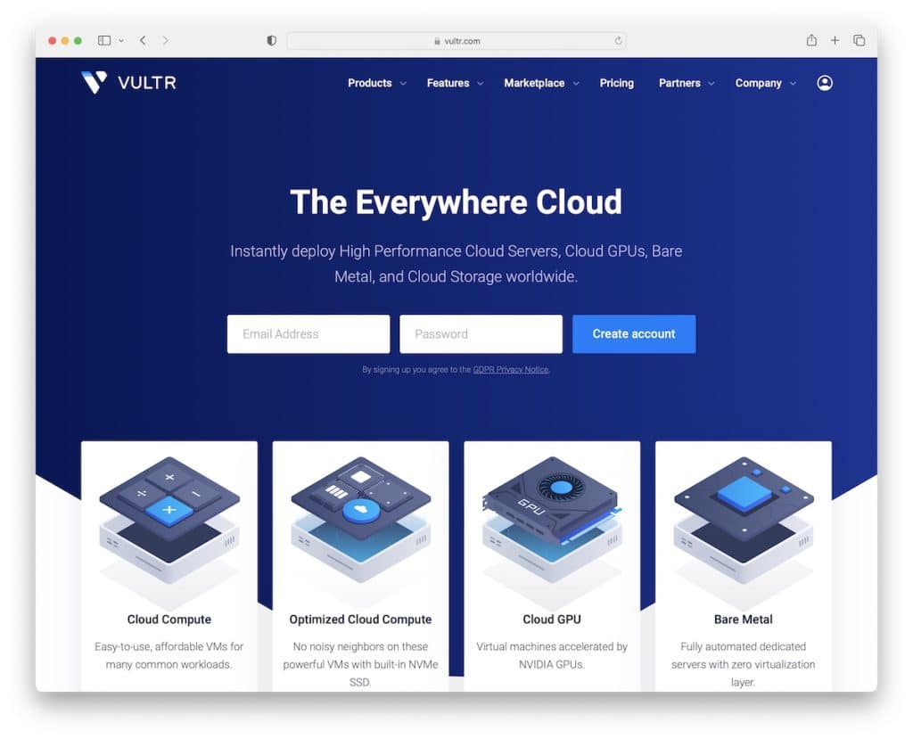 Vultr hosting cloud economico