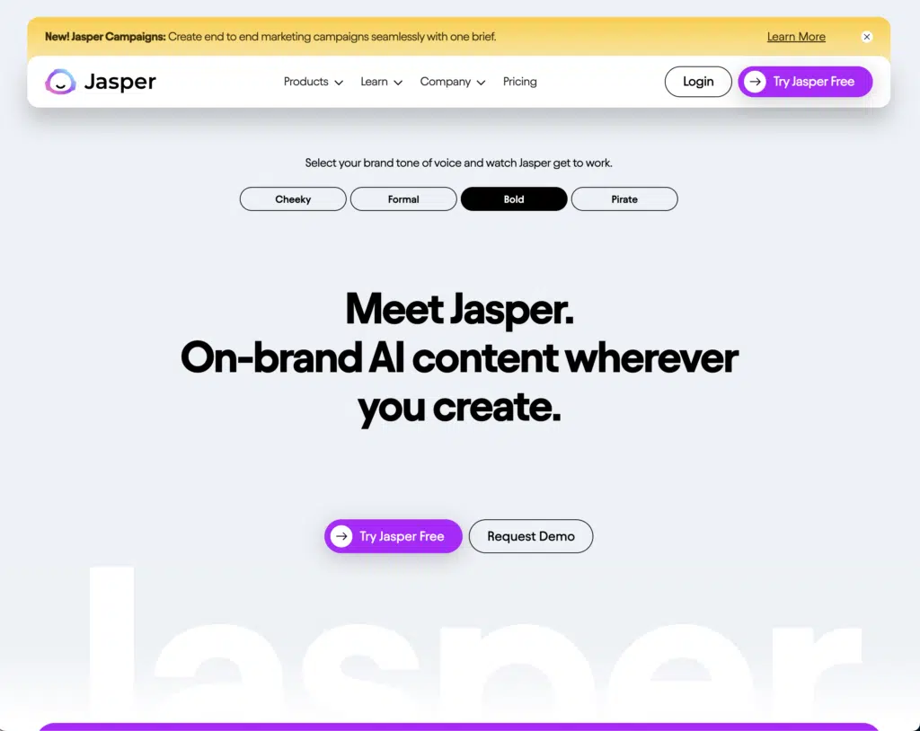 Jasper-Homepage