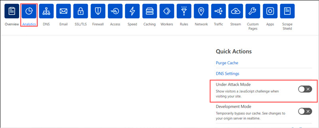 Under Attack Mode Cloudflare