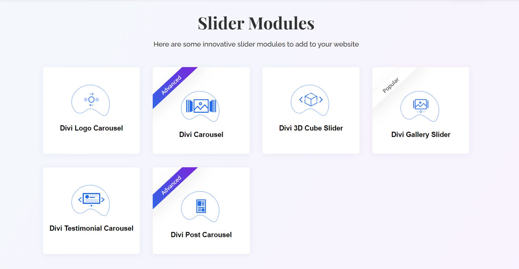 Moduli slider Divi Essential