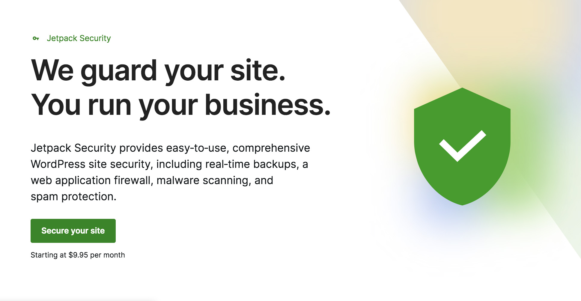 Os certificados SSL protegem os dados entre o site e seus visitantes. O Jetpack Security se concentra em proteger o seu próprio site.