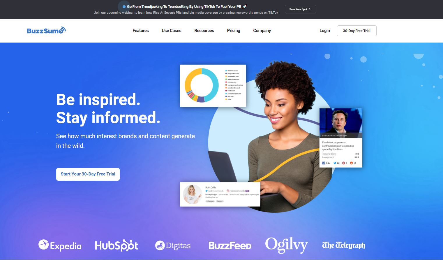 Home page di Buzzsumo