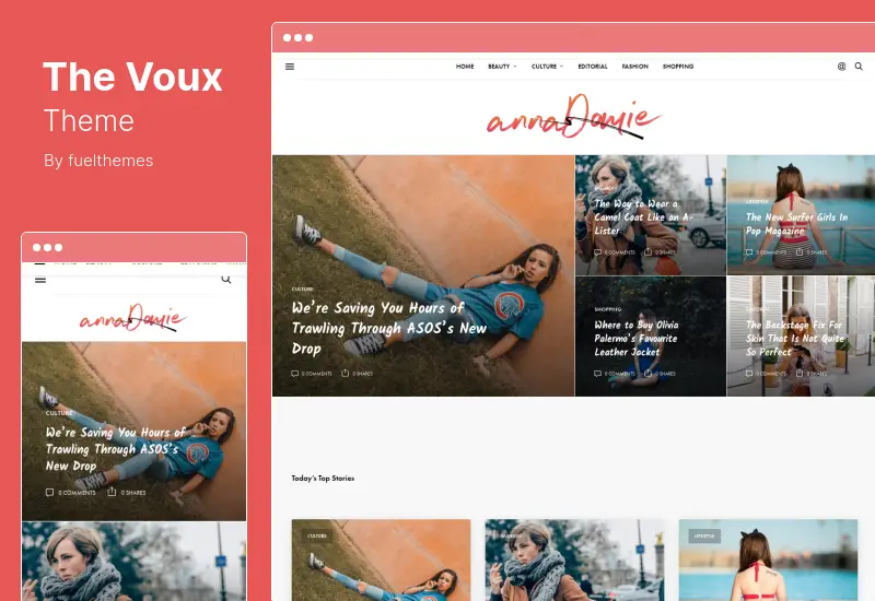 The Voux Theme - O temă WordPress cuprinzătoare pentru revistă