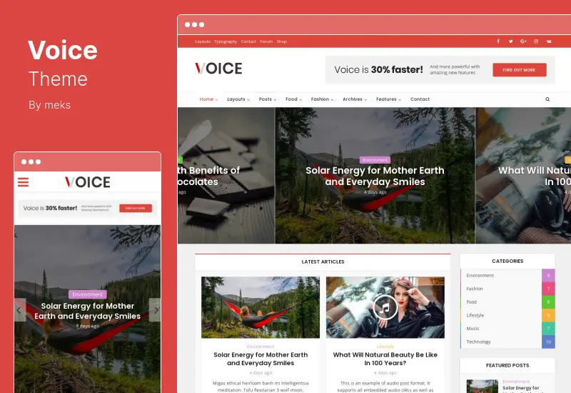 Voice Theme - News Magazine Tema WordPress