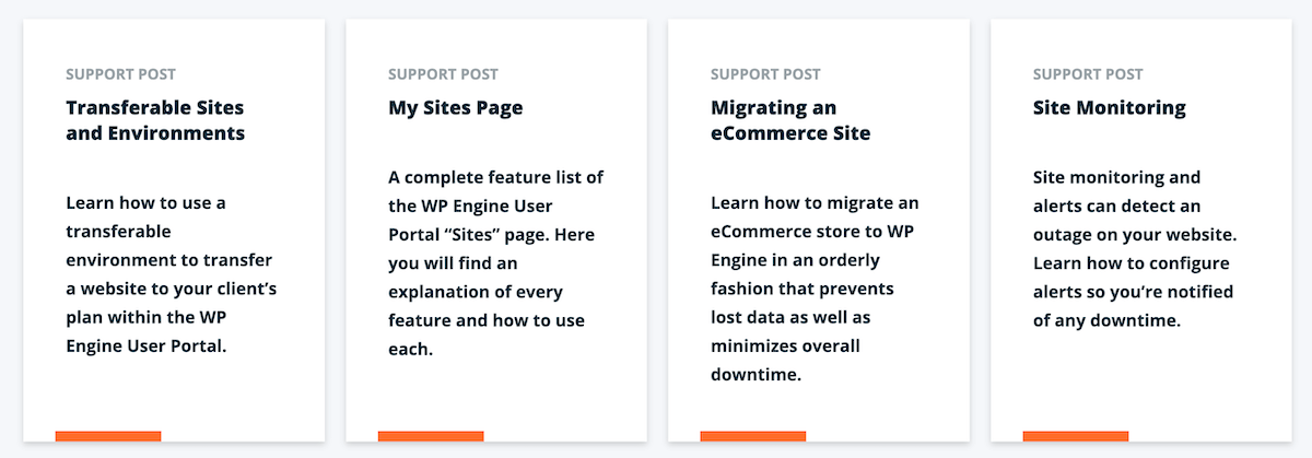 Baza de date de suport WP Engine