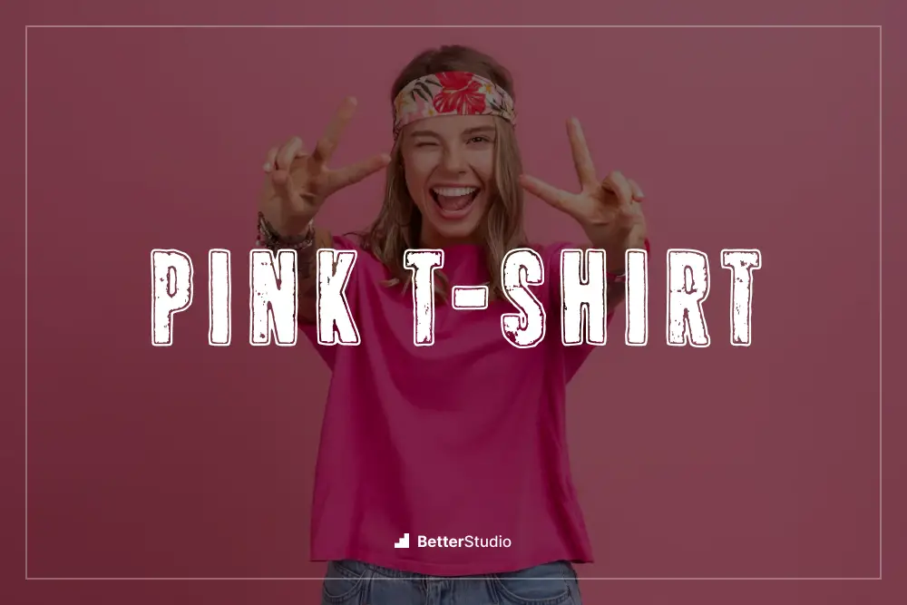 Camiseta de color rosa -