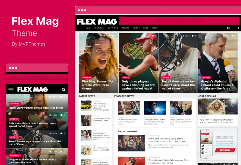 Tema Flex Mag - Tema adaptable de WordPress para noticias