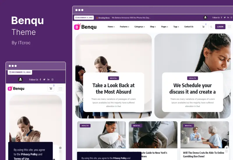 Tema Benqu - Tema WordPress pentru revista de știri