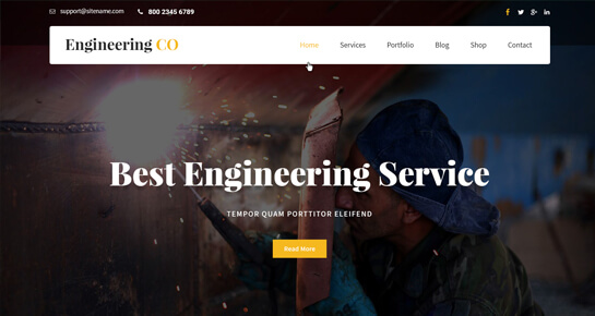 Tema de ingeniería de WordPress