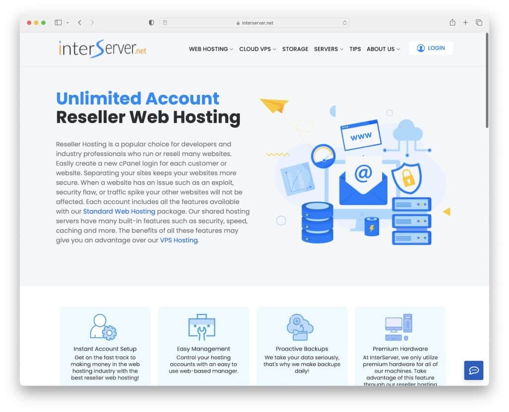 استضافة موزع Interserver