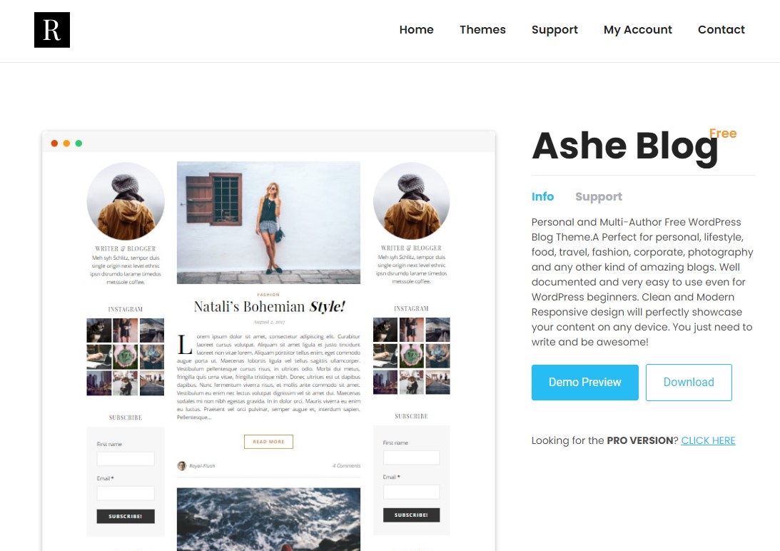 Ashe - WordPress 博客主题