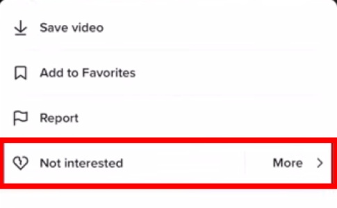 วิธีไม่ชอบวิดีโอบน TikTok: ขั้นตอนที่ 3