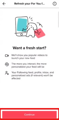 วิธีรีเซ็ตอัลกอริทึม TikTok: ขั้นตอนที่ 7