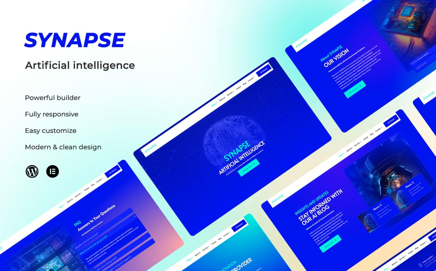 Synapse AI WordPress-Vorlage