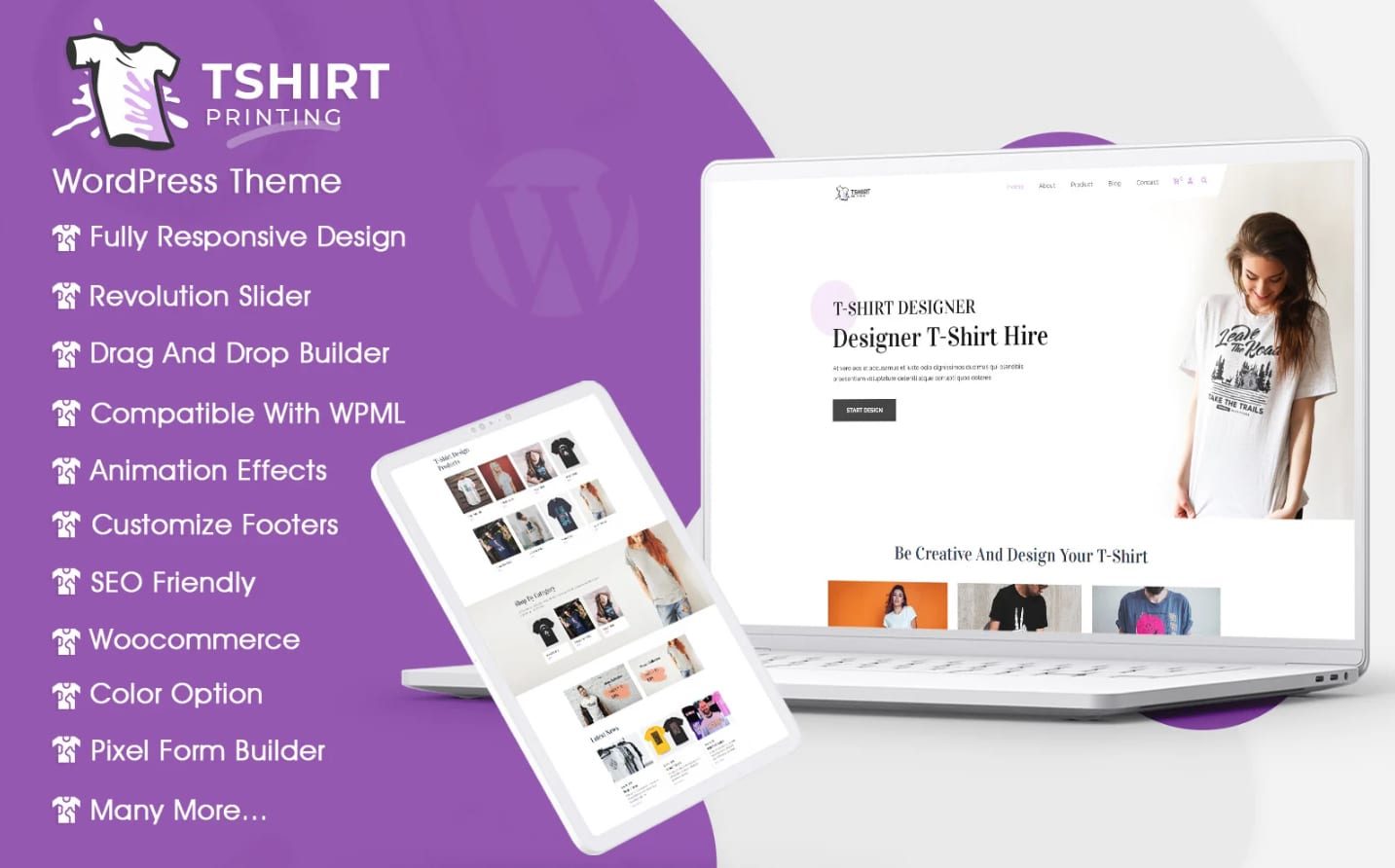 T-Shirt-Druckshop-WordPress-Theme mit AI-Content-Generator