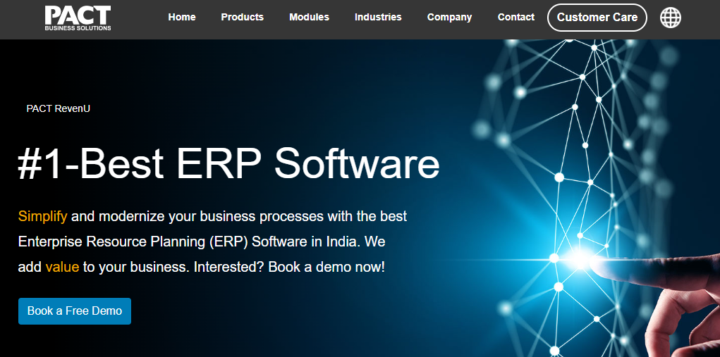 PACT ERP - Melhor software ERP na Índia