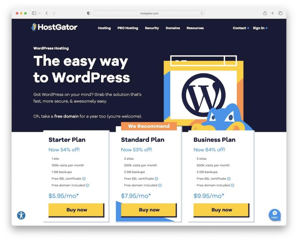 hosting de wordpress hostgator en india