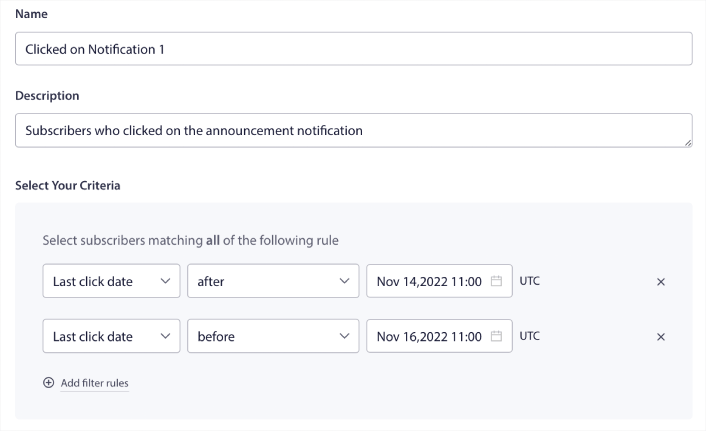 B2B-Verhaltenssegmentierung nach letztem Klick