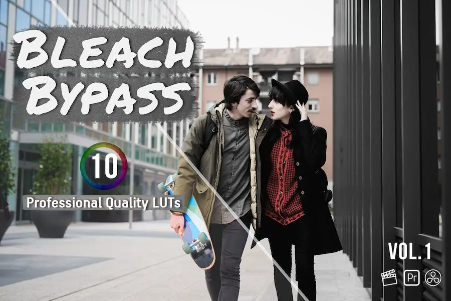 Bleach Bypass 10 LUT para Final Cut, Premiere Pro -