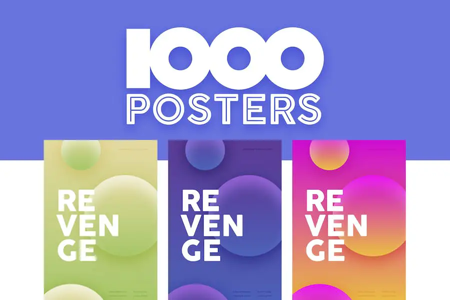 1000 modèles d'affiches -