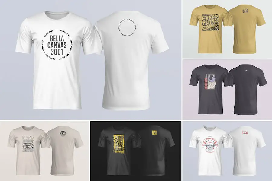 Maquete de camiseta Bella Canvas 3001 -