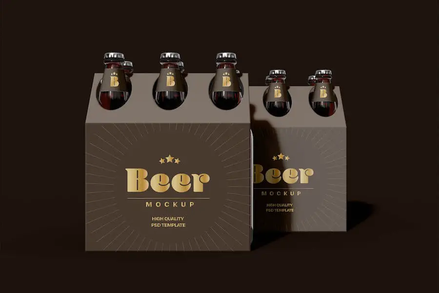 Mockup di imballaggio della birra -