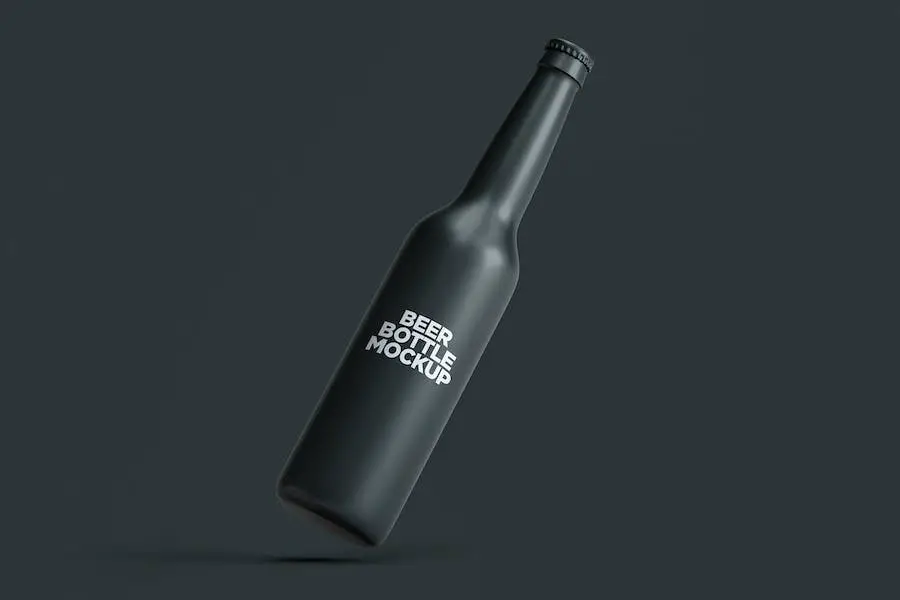 Mockup di bottiglia di birra -