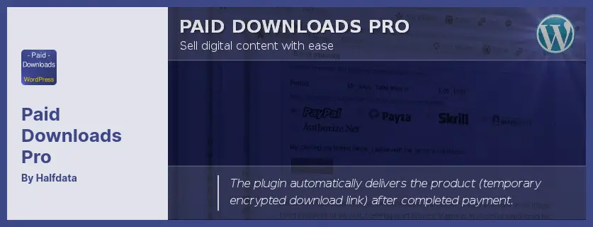 التنزيلات المدفوعة Pro Plugin - بيع أي محتوى رقمي