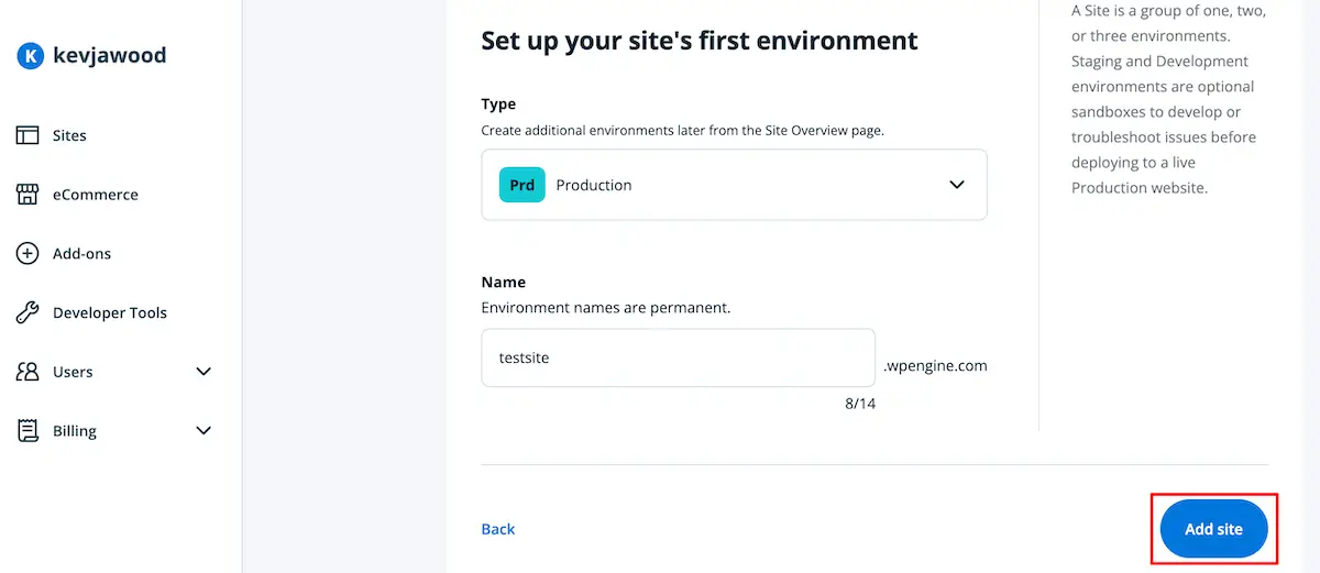 WP Engine ile yeni site başlatın