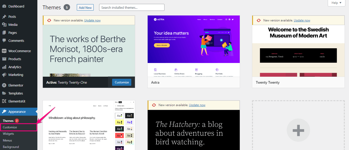 So bearbeiten Sie die Fußzeile in WordPress mithilfe eines Themes