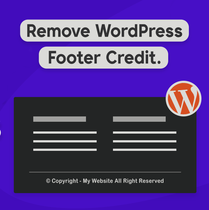 Remove or Change Footer Credit in WordPress 