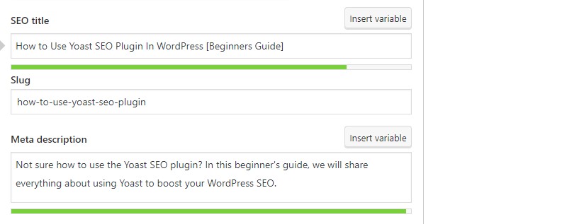 เพิ่มชื่อ Yoast SEO, Slug และคำอธิบาย Meta ใน WordPress