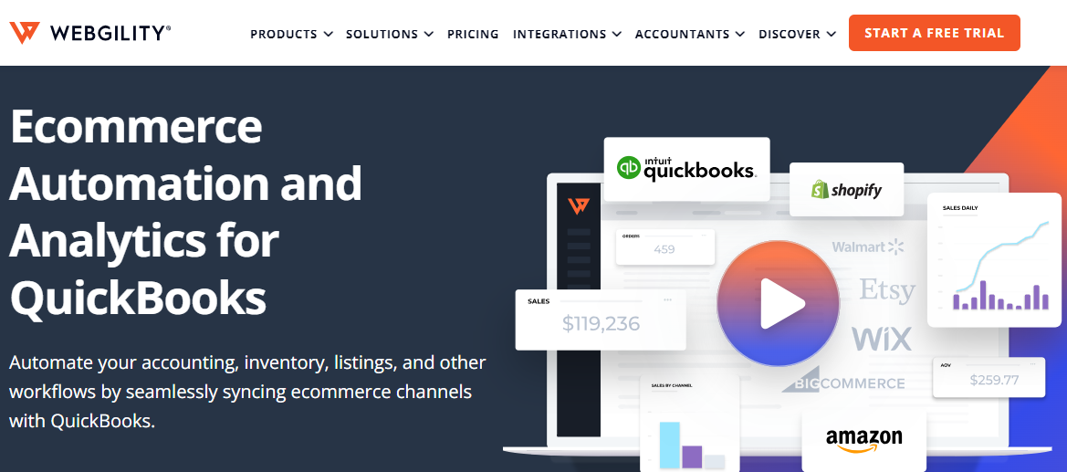 Webgility- ทางเลือกแทน QuickBooks Commerce