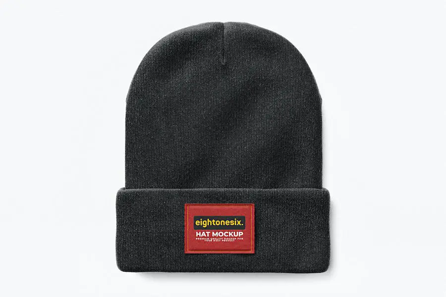 Templat Mock-Up Beanie -