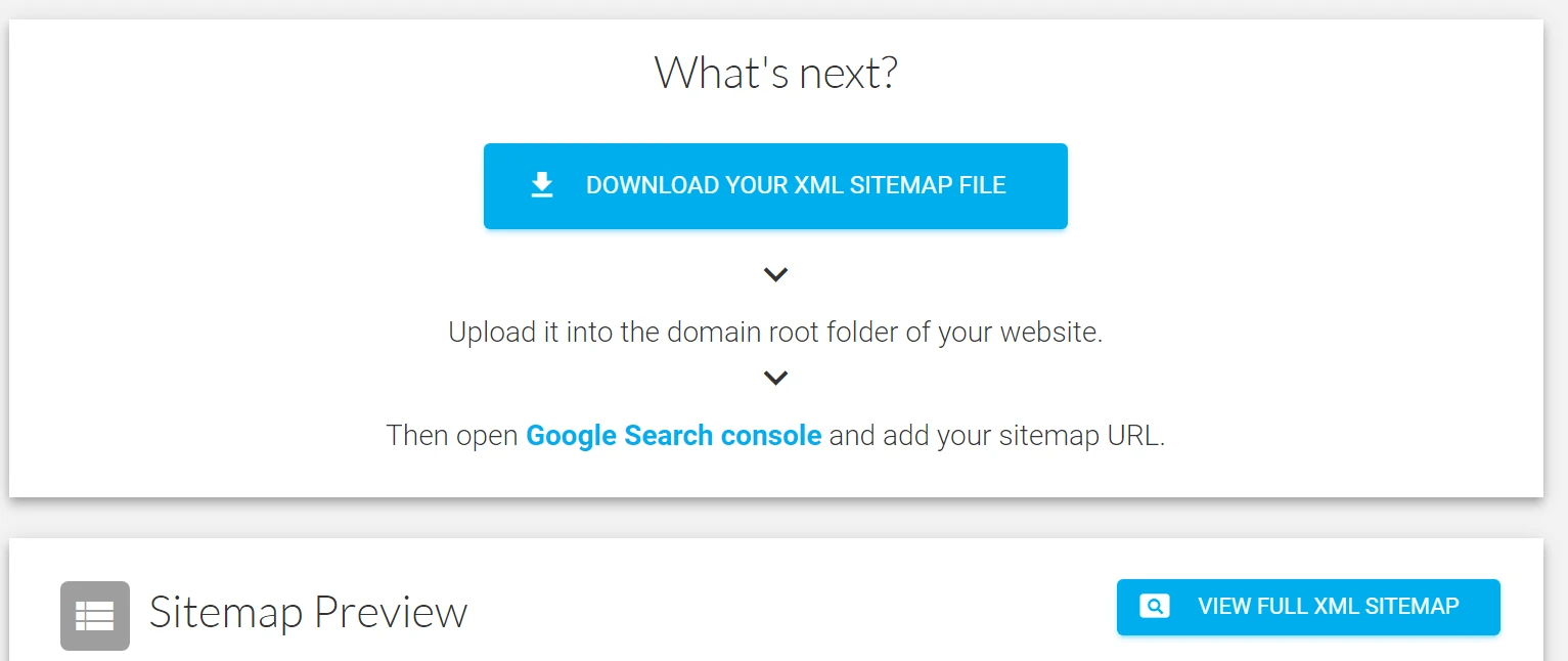 قم بتنزيل خريطة موقع XML الخاصة بك.