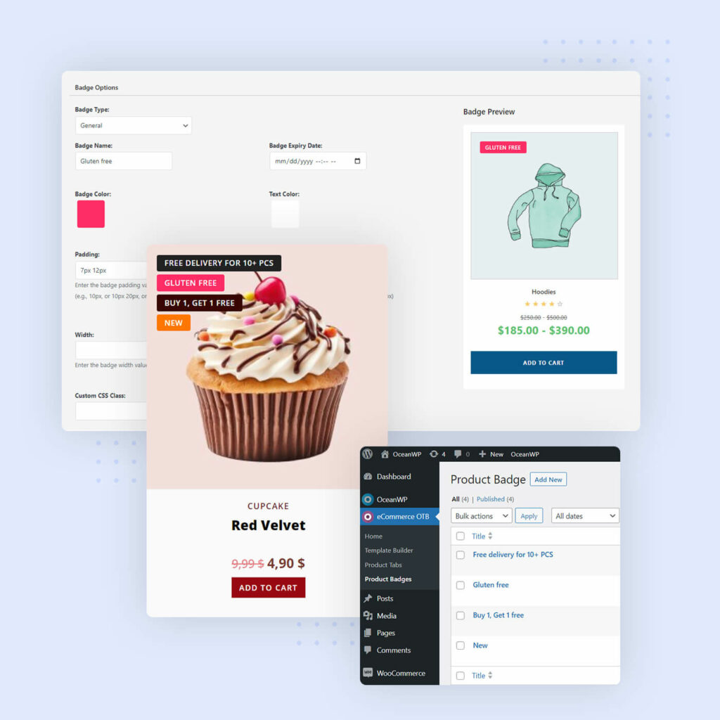 قم بإنشاء شارات منتج مخصصة لـ WooCommerce لتعزيز مبيعاتك باستخدام OceanWP Product Badges Manager