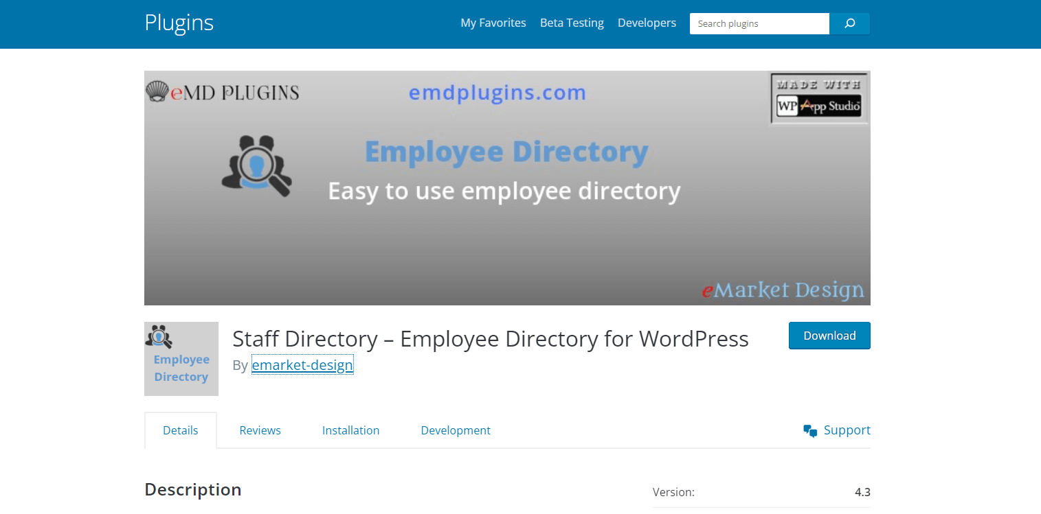 Répertoire du personnel – Plugin de gestion des employés WordPress