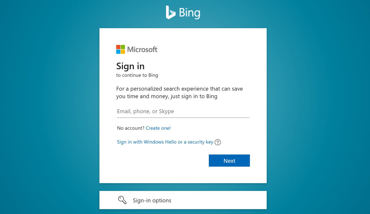 Connexion au chat Bing