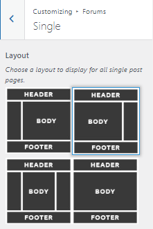 layout único