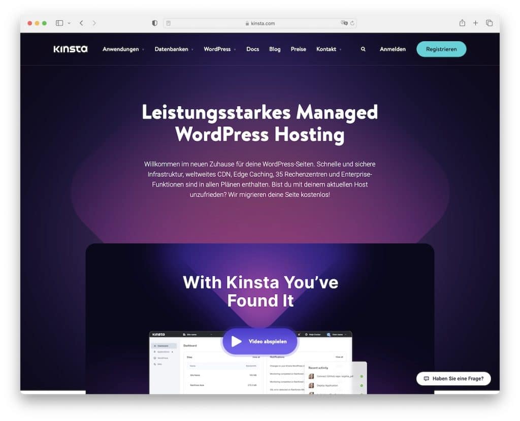 Kinsta WordPress โฮสติ้งในเยอรมนี