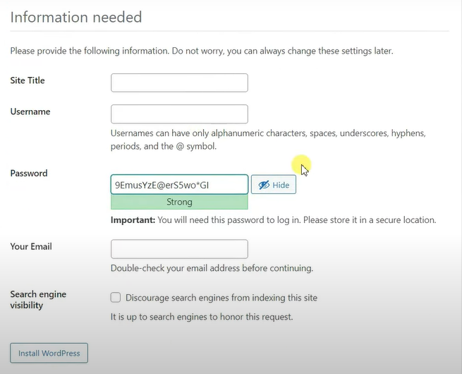 WordPress local