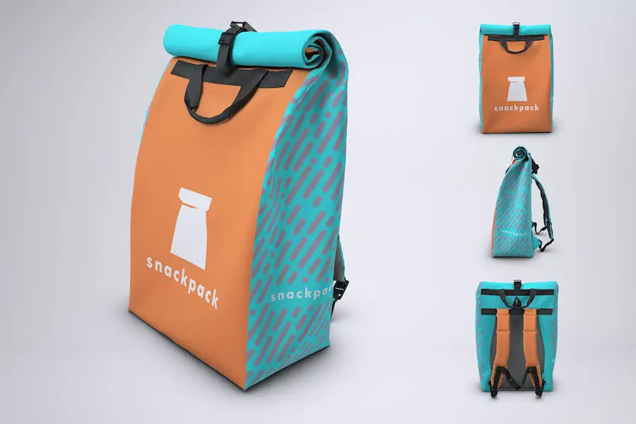 Mock-Up Ransel Kurir Roll Top -