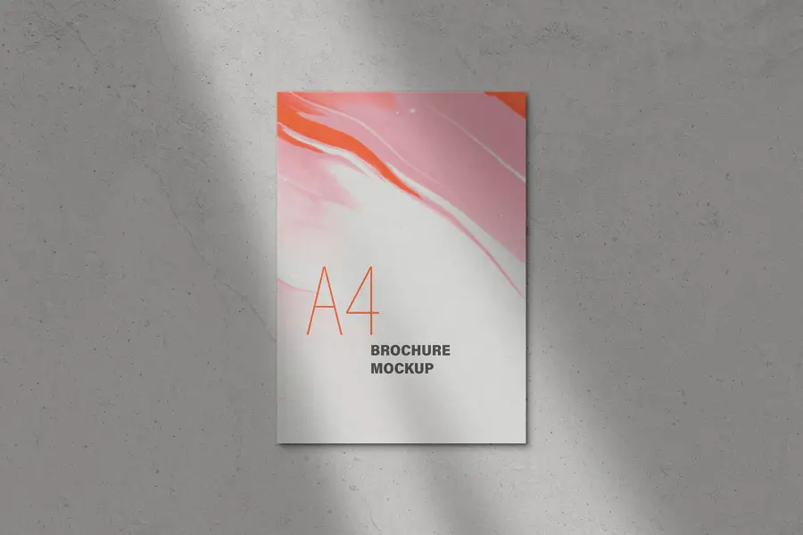 Mockup di brochure a tre ante A4 -