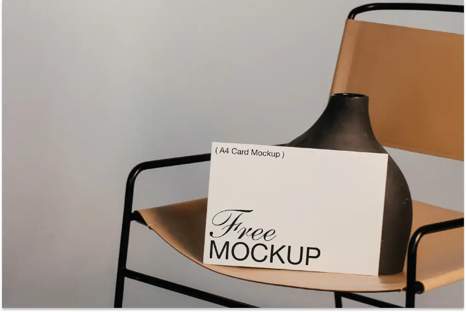 Set Mockup Kartu A4 Gratis -