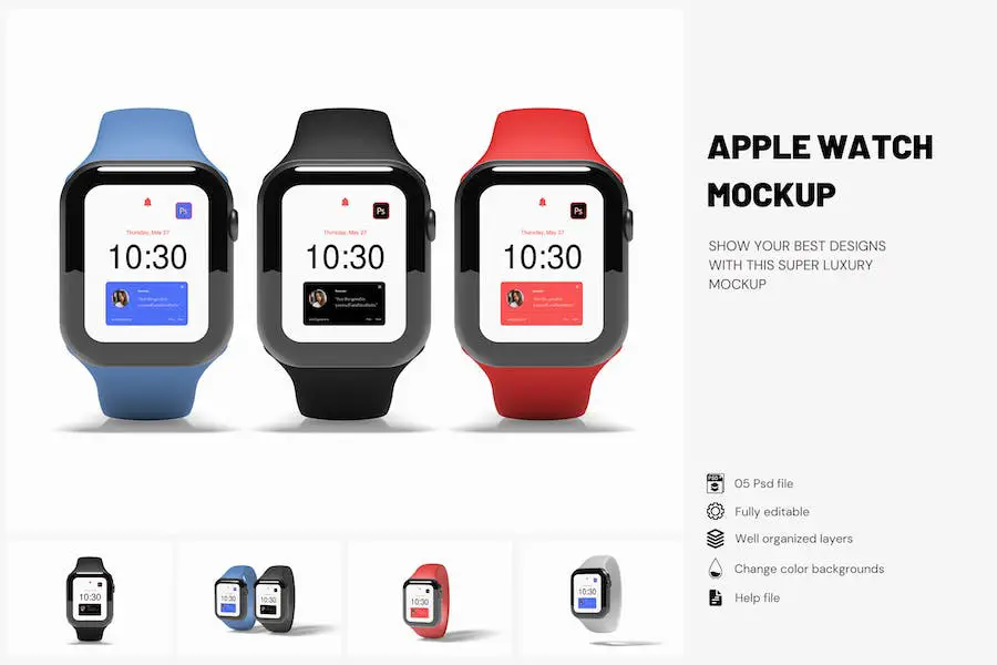 Apple Watchのモックアップ -