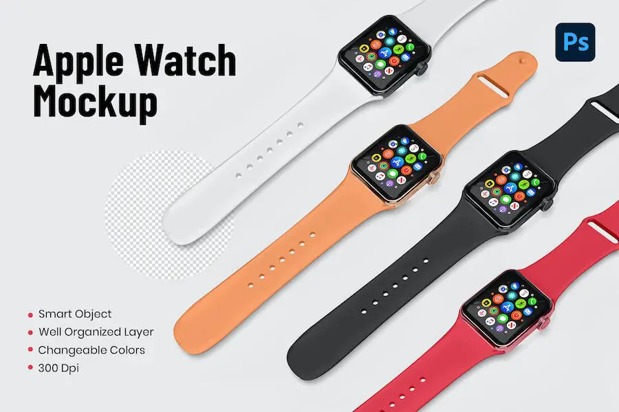 Apple Watch のモックアップ -