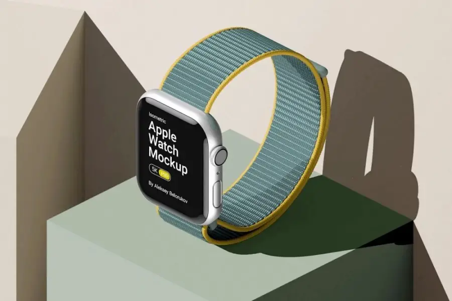 Darmowa scena izometryczna makiety Apple Watch -